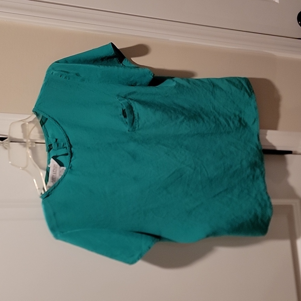 Sunny Leigh green silk blouse